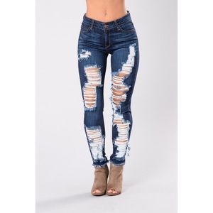 Distressed fashion nova jeans